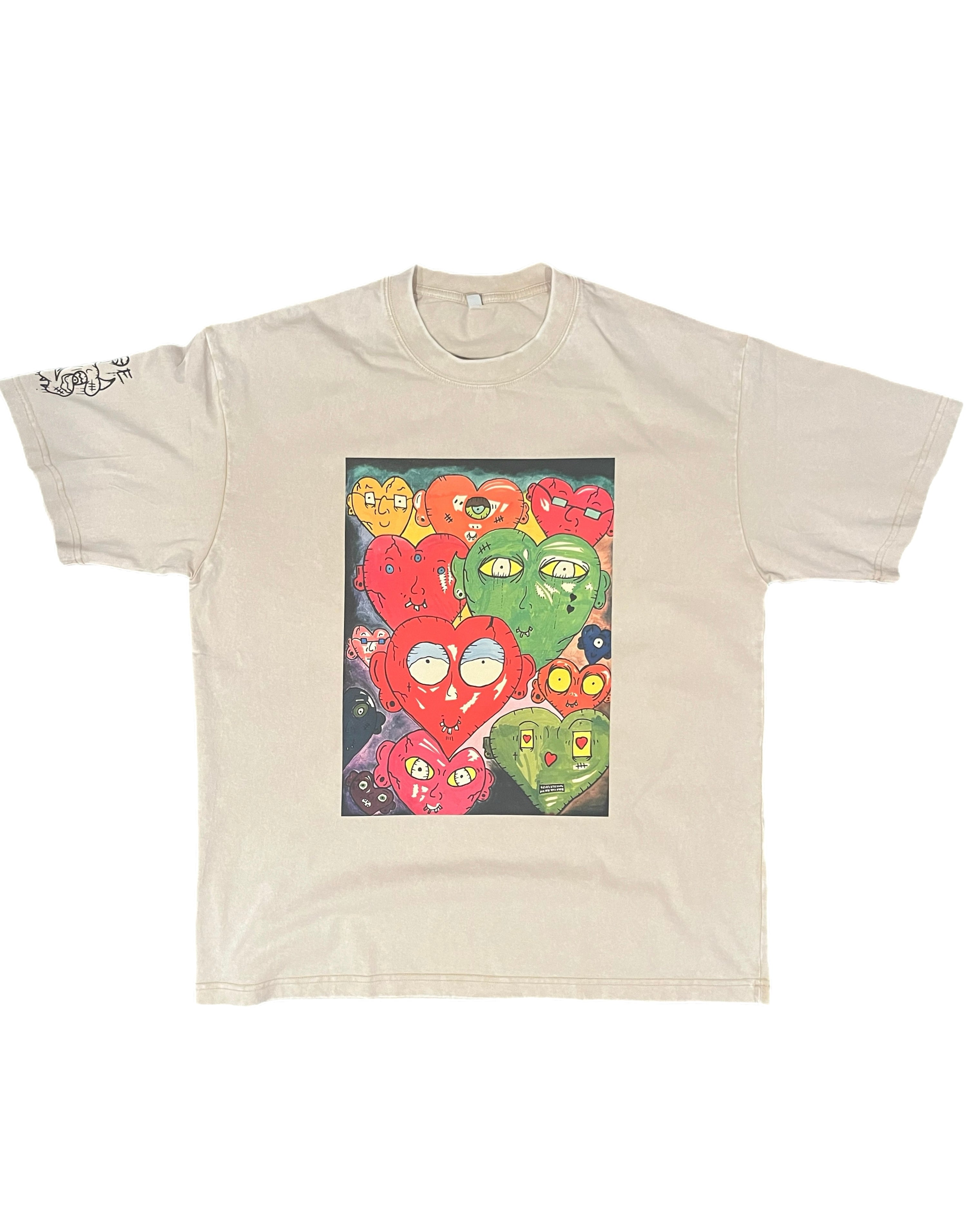 Heart head family large t shirt
